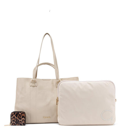 Cartera Mujer Shopping Notebook Off White