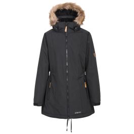Parka Mujer Con Cierre y Gorro Celebrity Negro