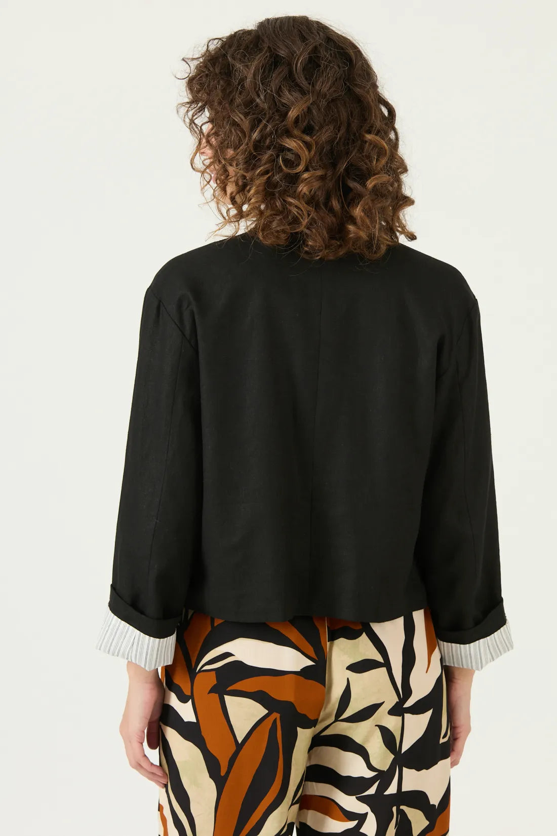 Chaqueta Mujer Corta Manga 3/4 Negro