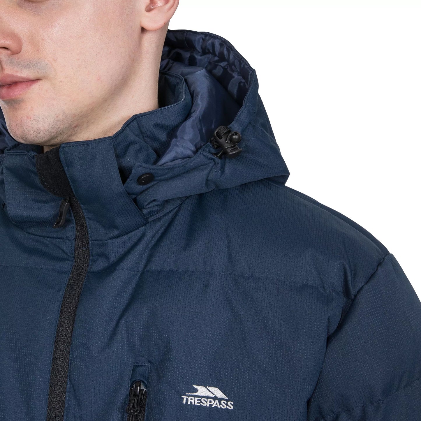 Parka Hombre con Cierre y Gorro Clip Navy