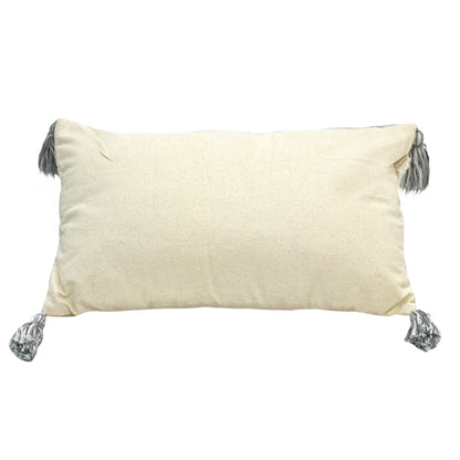 Cojín c/ Relleno Rectangular Gris