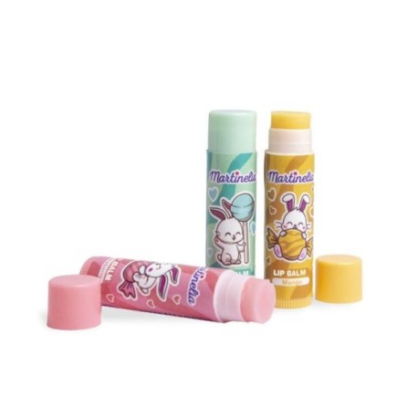 Set 3 Bálsamo Labial Martinelia Lip Balm Estuche de Lata Rosa