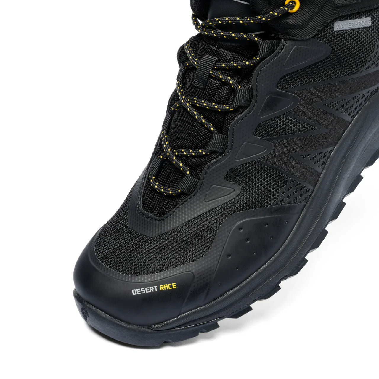 botín-hombre-impermeable-caña-alta-negro-amarillo