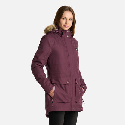 Chaqueta Mujer Roble B-Dry Hoody Jacket Melange Vino