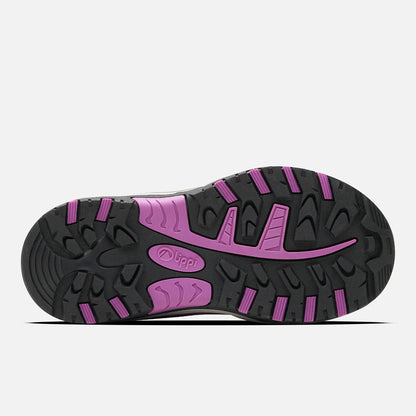Botín Niña Puelo CS HI Velcro Morado Gris Claro Lippi