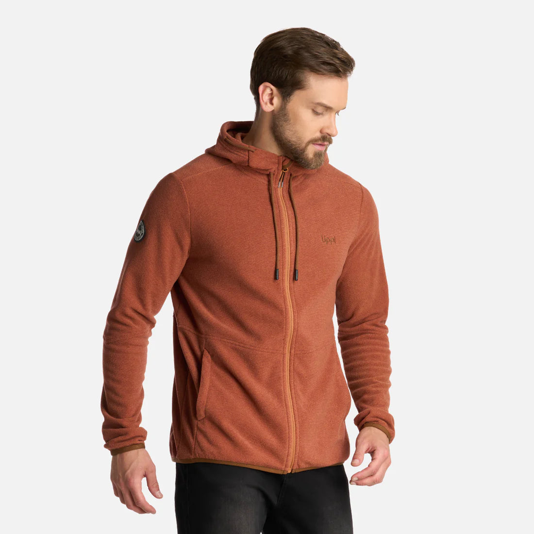 Polar Hombre Stripes Nano-F Full Zip Hoody Camel