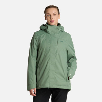 Chaqueta Mujer Tres Cruces Fusion-3 Hoody Jacket Jade Oscuro