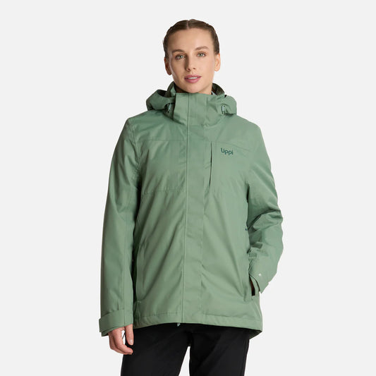 Chaqueta Mujer Tres Cruces Fusion-3 Hoody Jacket Jade Oscuro