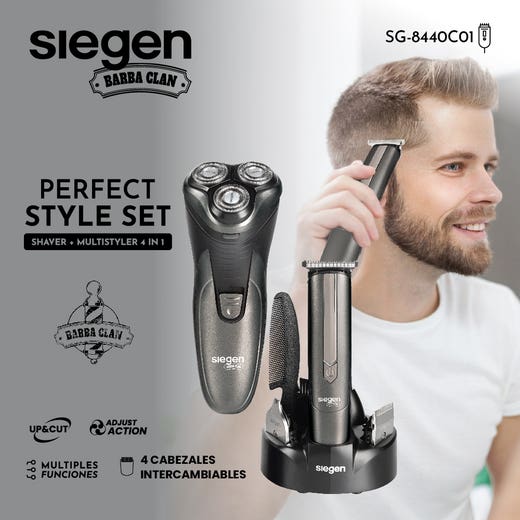 Set Cortapelos y Afeitadora 4 en 1 SG-8440C01