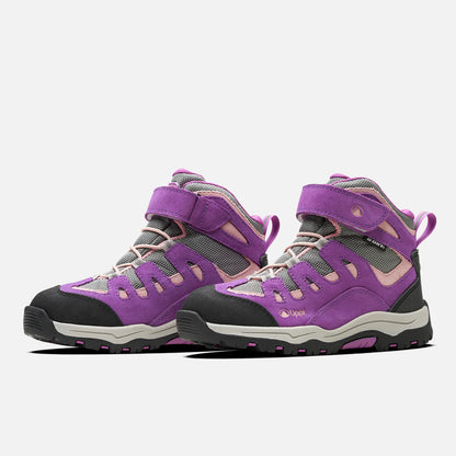 Botín Niña Puelo CS HI Velcro Morado Gris Claro Lippi