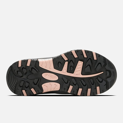 Botín Niño Puelo CS HI Velcro Gris Medio Rojo Oscuro Lippi