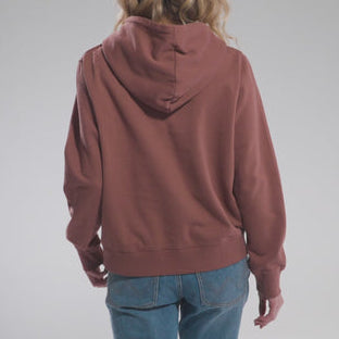 Polerón Mujer Hoodie Regular Con Gorro Café