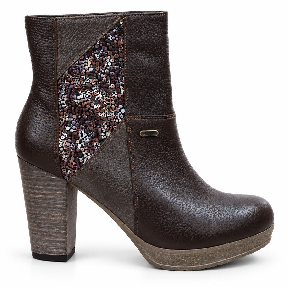 Botin Mujer Cuero Cafe