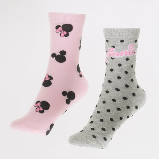 Bipack Calcetines Niña Full Print Minnie Rosado