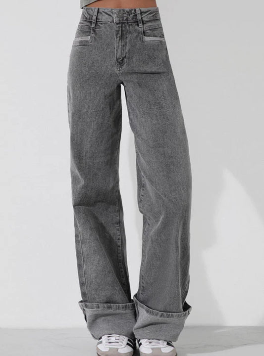 pantalón-mujer-algodón-wideleg-gris-tiro-alto-corazón-