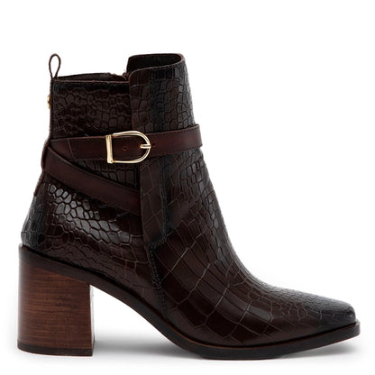 Botin Mujer Cuero Asuncion Chocolate