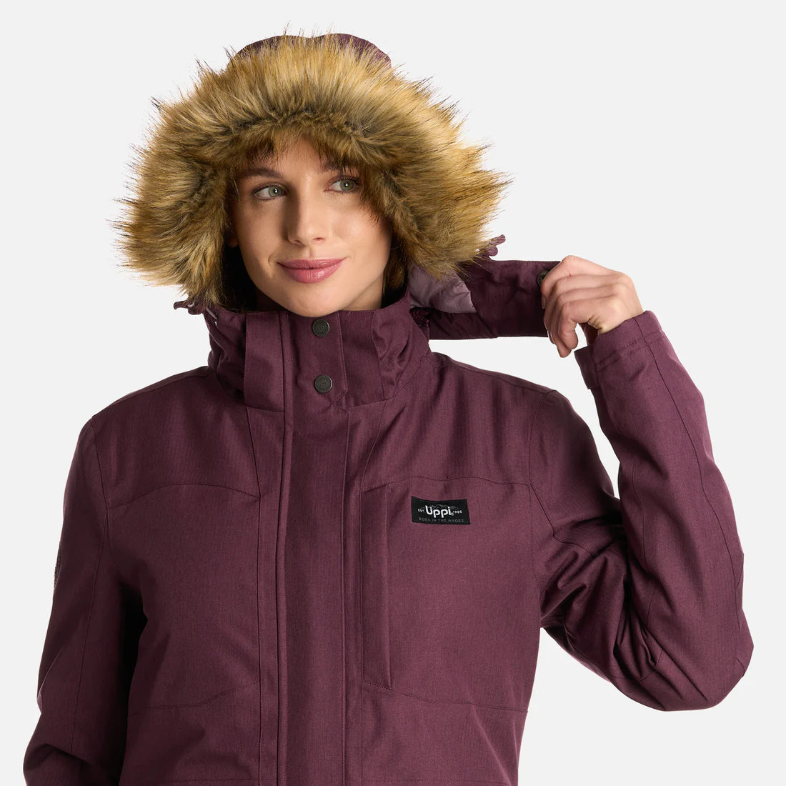 Chaqueta Mujer Roble B-Dry Hoody Jacket Melange Vino