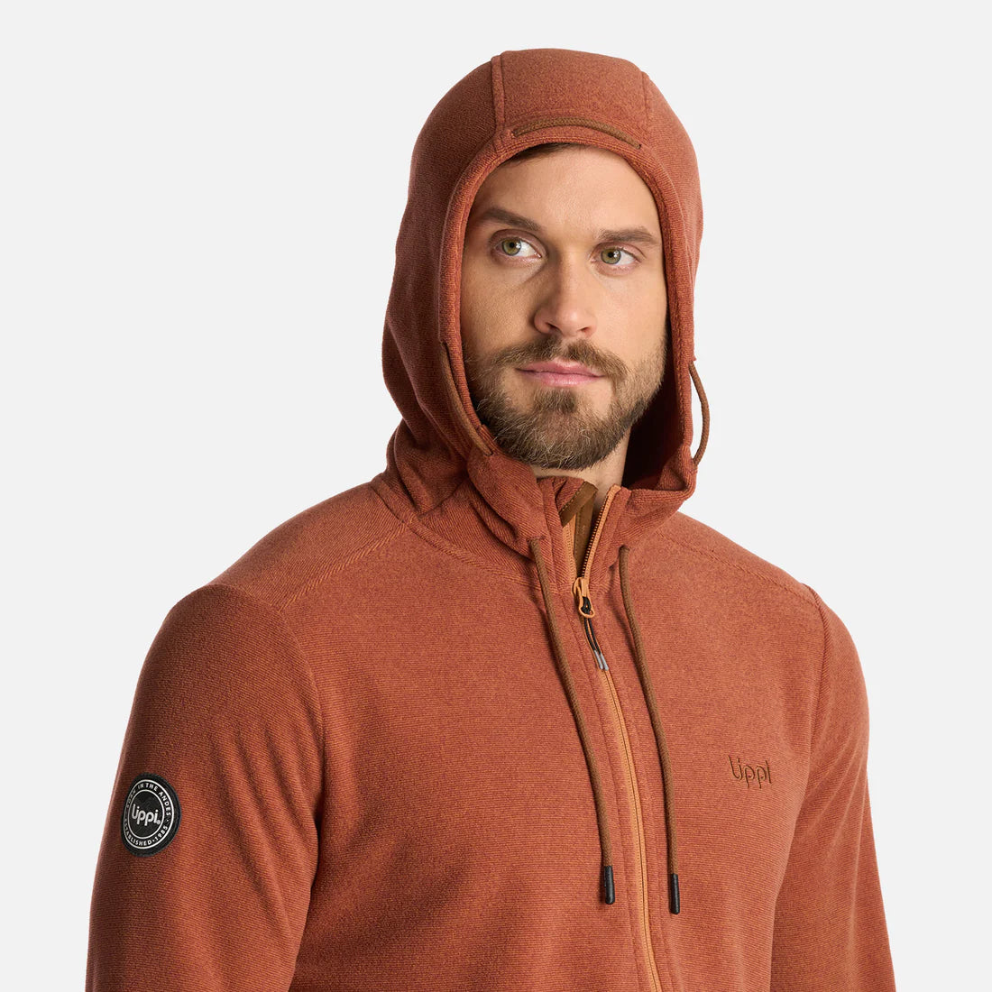 Polar Hombre Stripes Nano-F Full Zip Hoody Camel