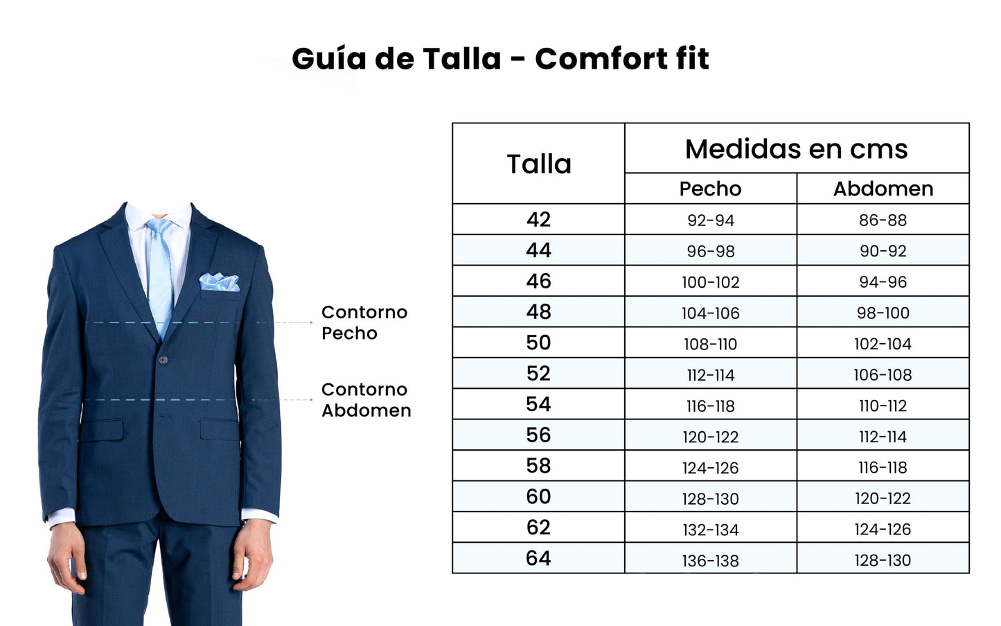Traje Ambo Comfort Aspetto W6 Navy