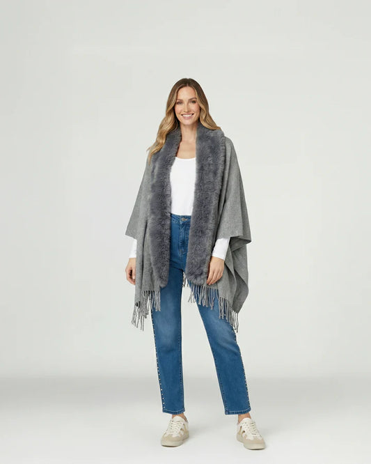 Poncho Mujer Verónica Gris