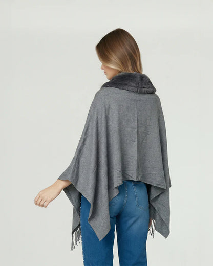 Poncho Mujer Verónica Gris