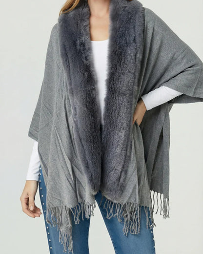Poncho Mujer Verónica Gris