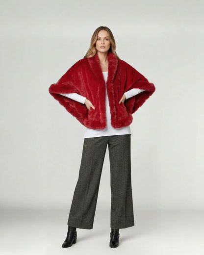 Poncho Mujer Paola Rojo