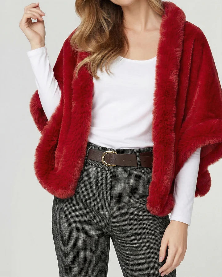 Poncho Mujer Paola Rojo