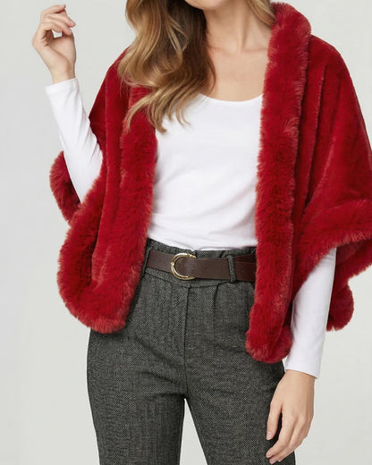 Poncho Mujer Paola Rojo