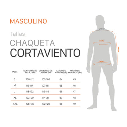 Cortaviento Hombre Impermeable Liven Negro