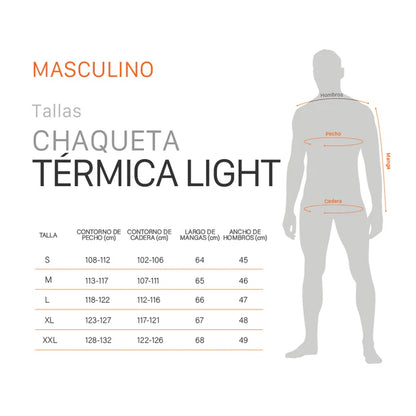 Parka Hombre Termica Light Temis Negro