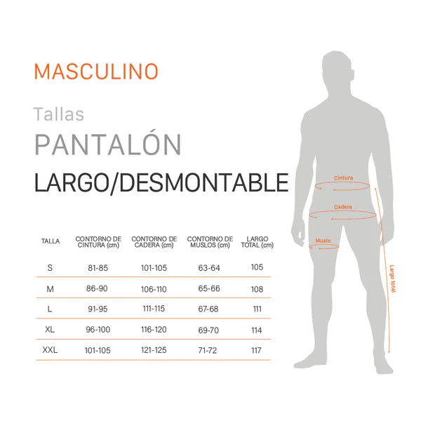 Pantalon Hombre Desmontable Kai Oliva