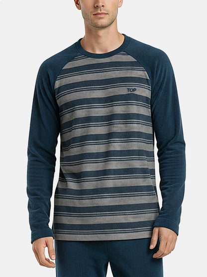 Pijama Hombre Micropolar Invierno Azul