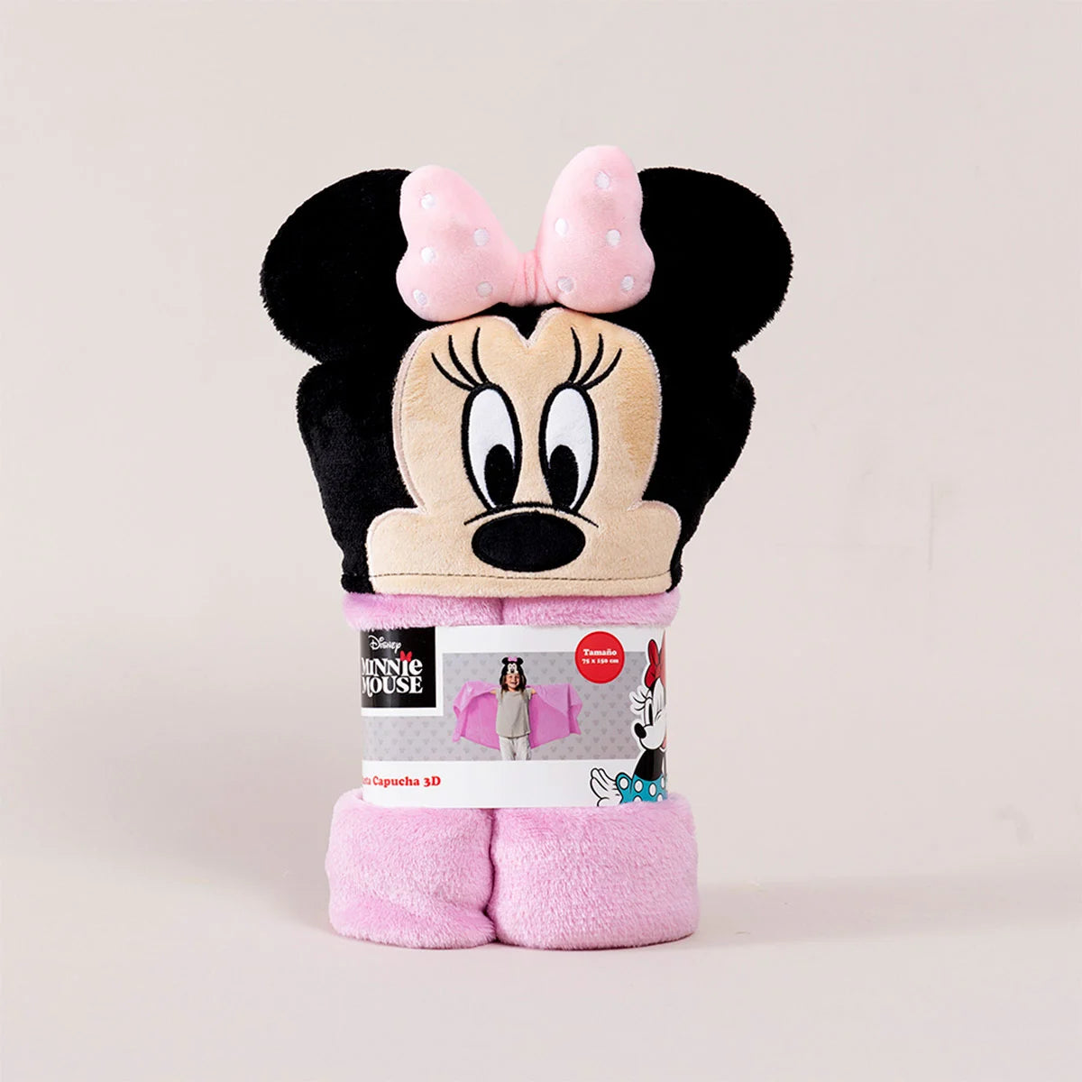 Manta Capucha 3D 70x150 Minnie