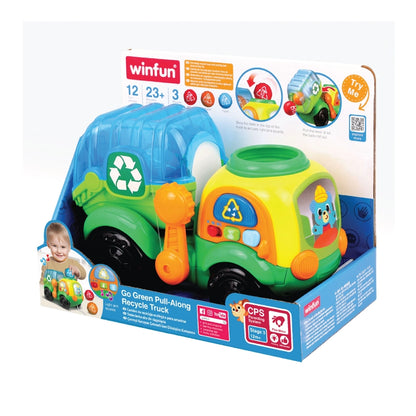 Camión de reciclaje Winfun Go Green con ruedas