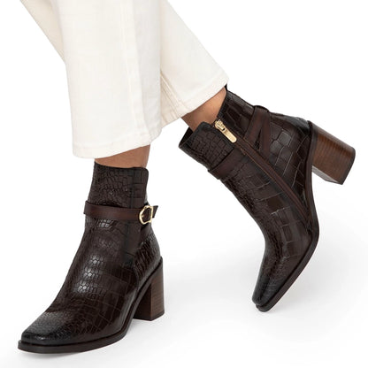 Botin Mujer Cuero Asuncion Chocolate