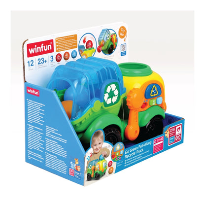 Camión de reciclaje Winfun Go Green con ruedas