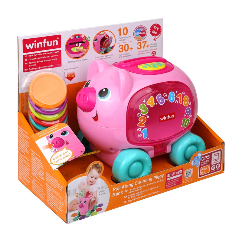 Cerdito Cuenta Arrastra y Aprende