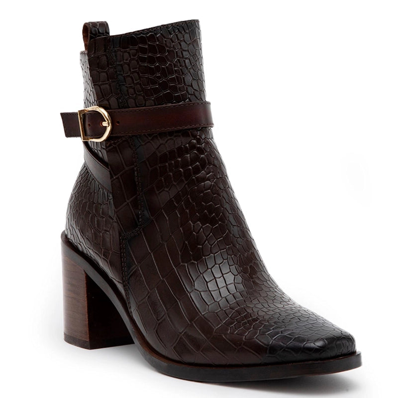 Botin Mujer Cuero Asuncion Chocolate