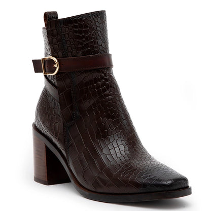 Botin Mujer Cuero Asuncion Chocolate