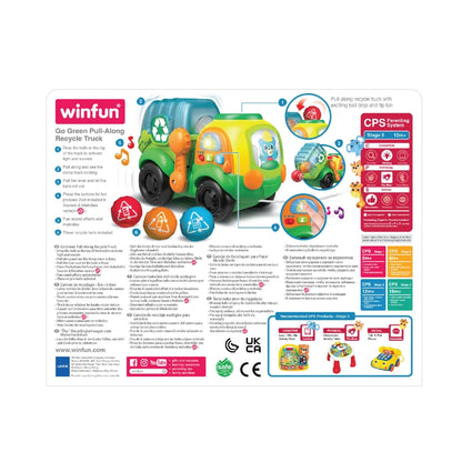 Camión de reciclaje Winfun Go Green con ruedas