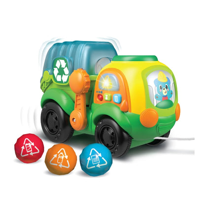 Camión de reciclaje Winfun Go Green con ruedas