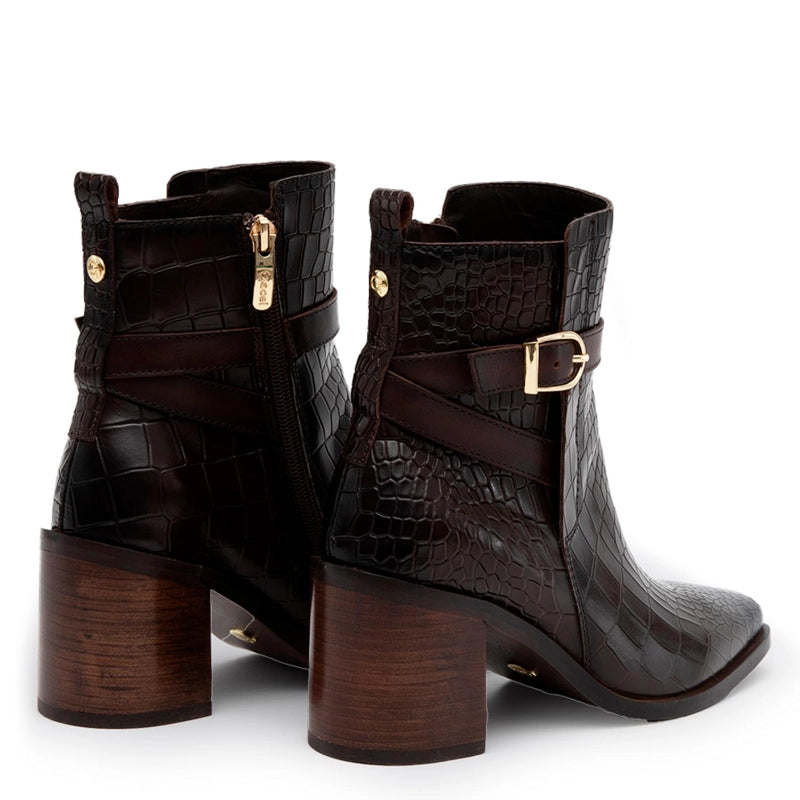 Botin Mujer Cuero Asuncion Chocolate