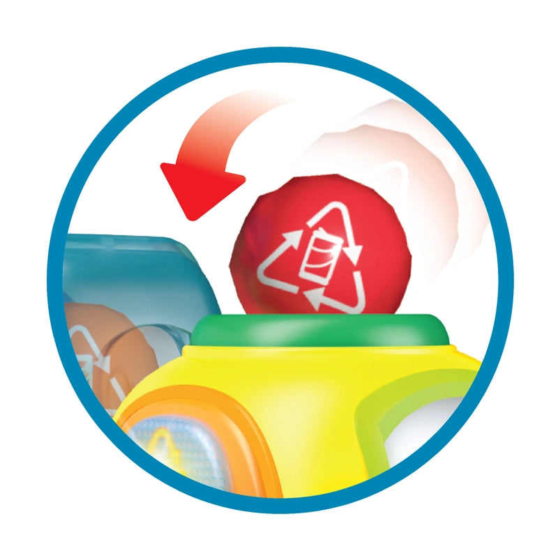 Camión de reciclaje Winfun Go Green con ruedas
