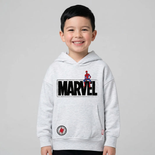 polerón-niño-cerrado-hoodie-spiderman-blanco-
