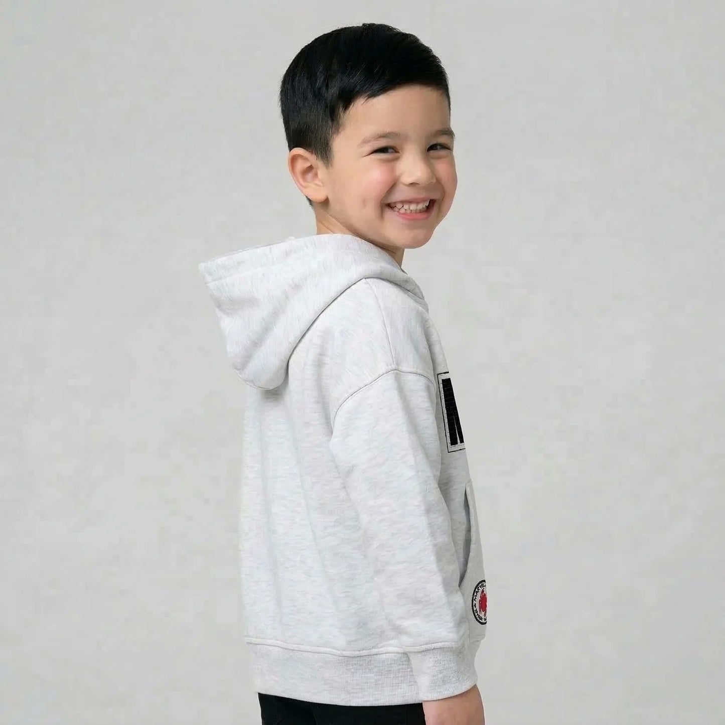 Polerón Niño Cerrado Hoodie Spiderman Blanco