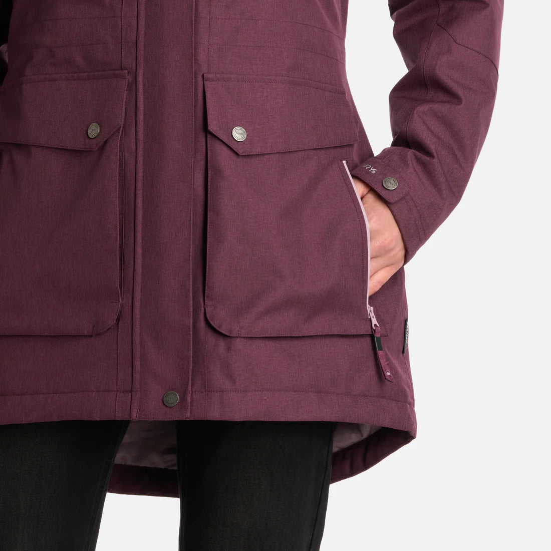 Chaqueta Mujer Roble B-Dry Hoody Jacket Melange Vino