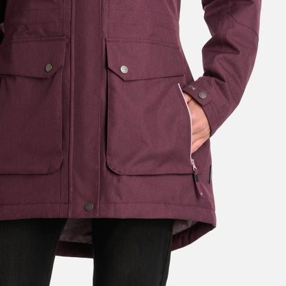 Chaqueta Mujer Roble B-Dry Hoody Jacket Melange Vino