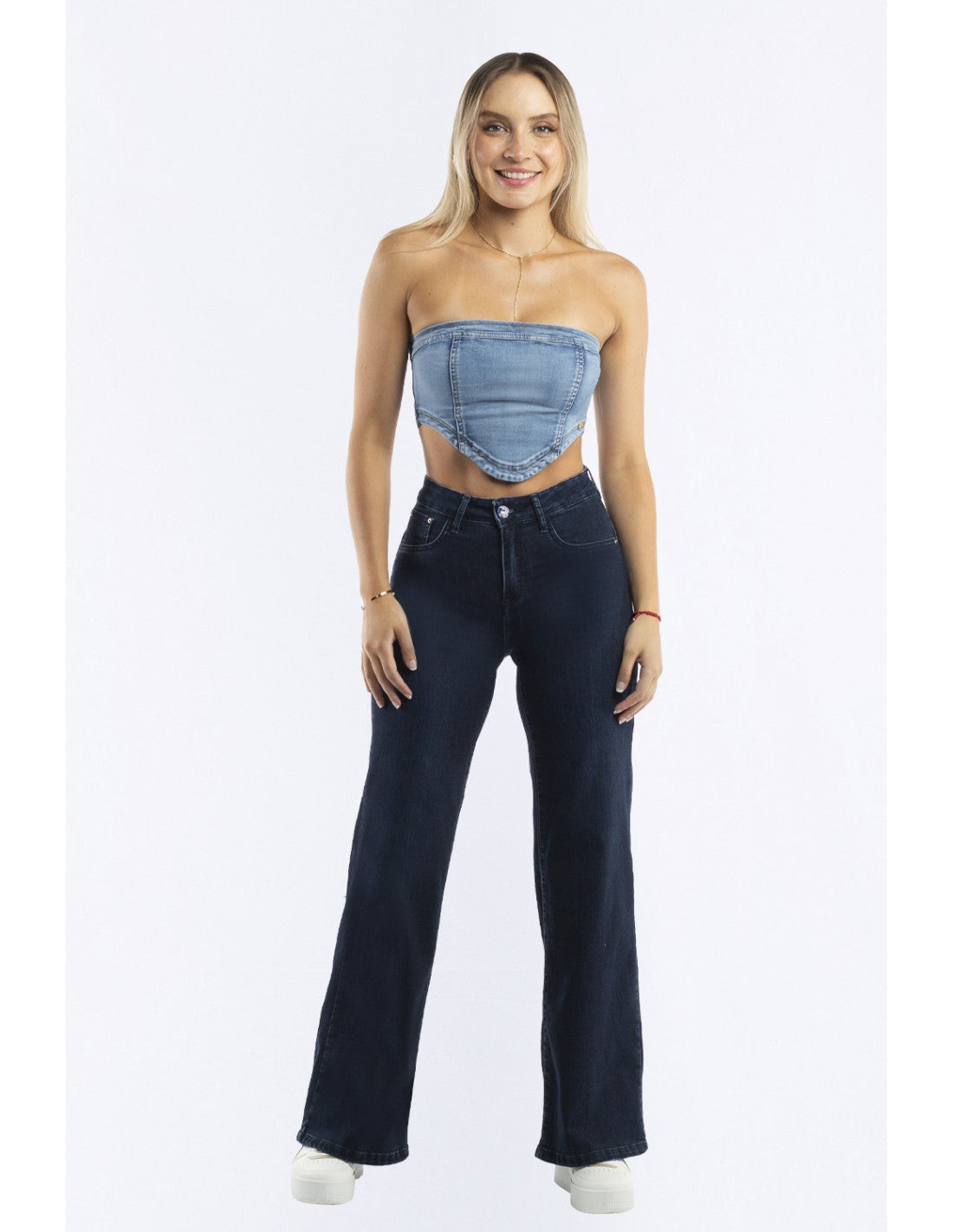 Jeans Mujer Joan Palazzo 3539 Azul