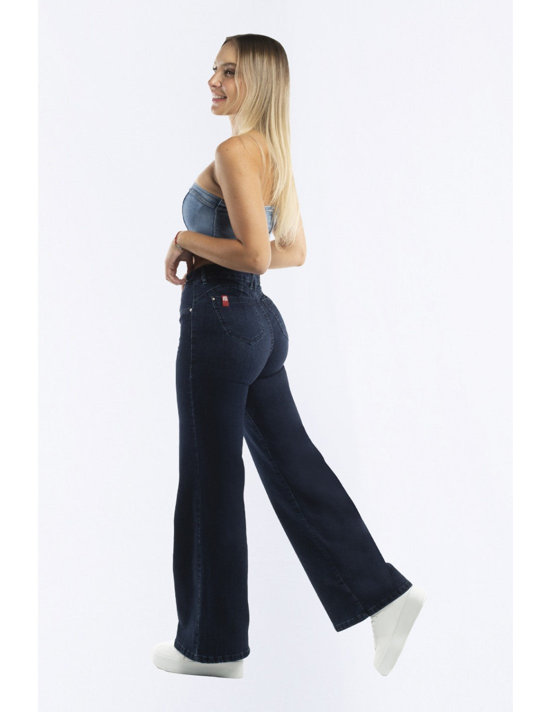 Jeans Mujer Joan Palazzo 3539 Azul